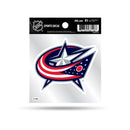Blue Jackets Weeded Clear Backer Decal W/ Primary Logo (4"X4")