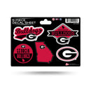 Georgia University 5-Pc Sticker Sheet