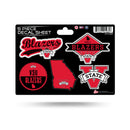 Valdosta State 5 Piece Decal Sheet