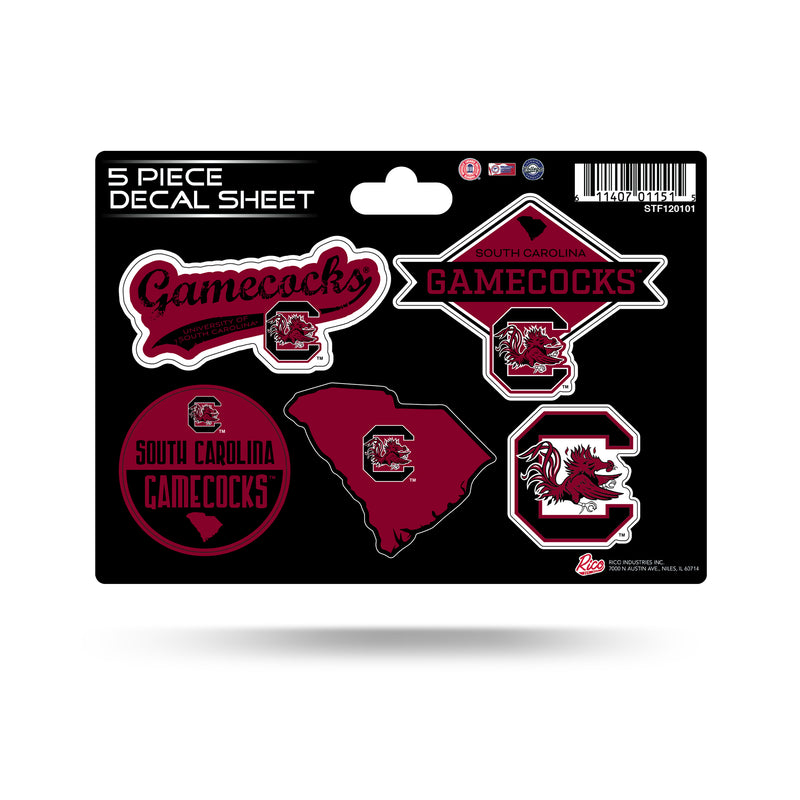 South Carolina University 5 Piece Decal Sheet