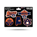 Auburn 5-Pc Sticker Sheet