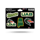 UAB Blazers 5-Piece Decal Sheet