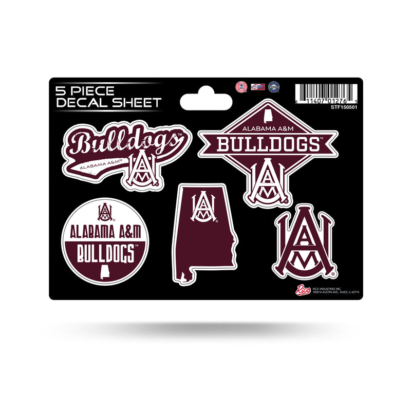 Alabama A&M 5 Piece Decal Sheet