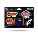 Broncos 5-Pc Sticker Sheet