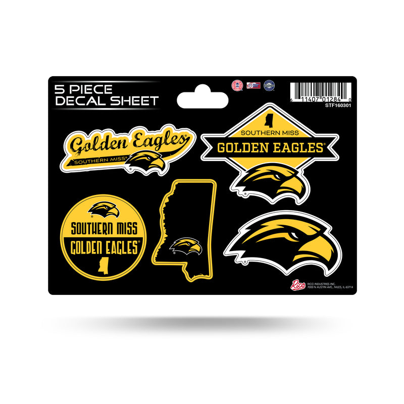 Southern Miss 5 Piece Decal Sheet