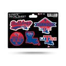 Louisiana Tech 5 Piece Decal Sheet