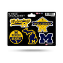 Michigan University 5-Pc Sticker Sheet