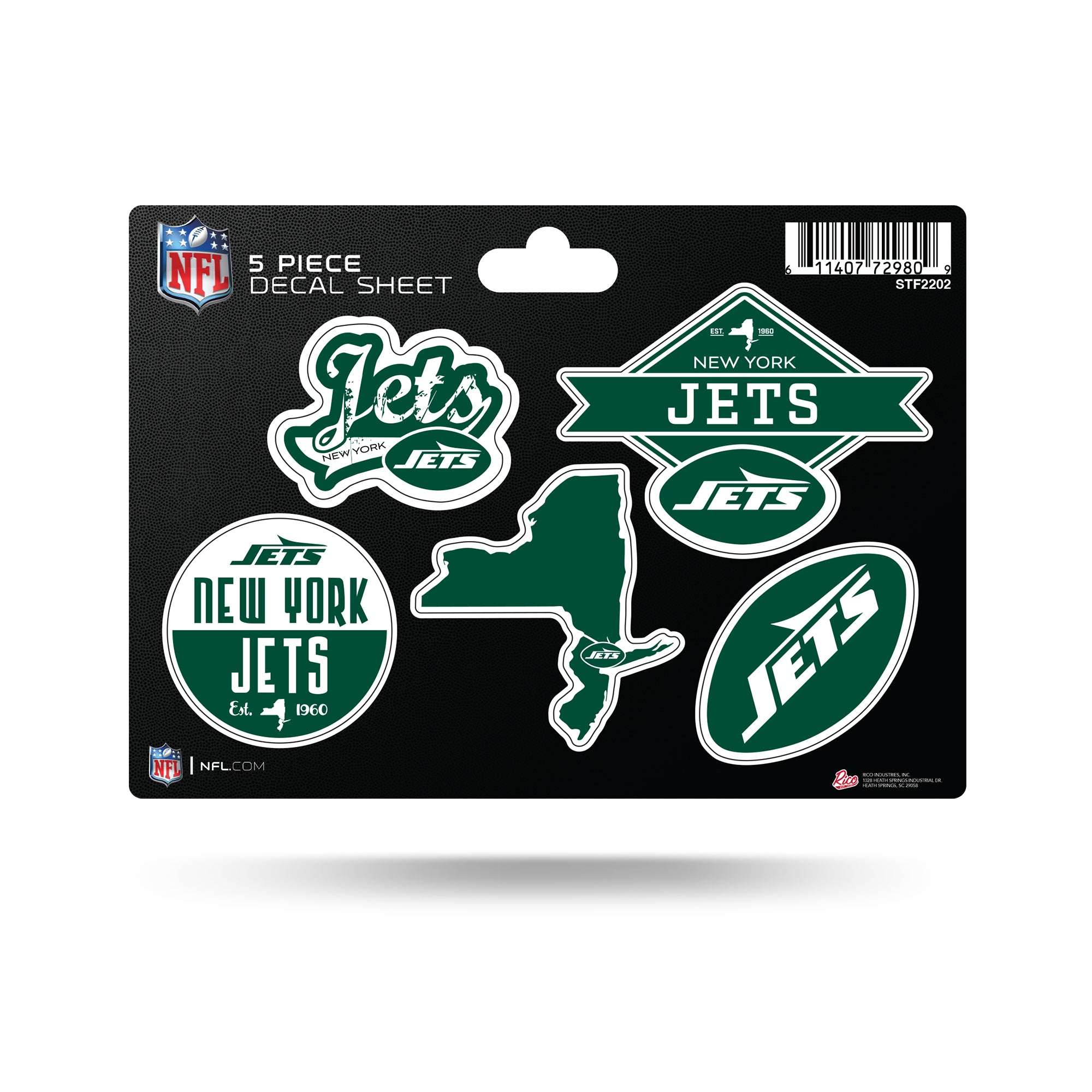 New York Jets 5-Piece Sticker Sheet