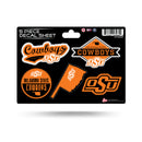 Oklahoma State 5 Piece Decal Sheet