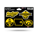 Iowa University 5-Pc Sticker Sheet