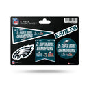 Philadelphia Eagles 2 Time Super Bowl Champions 5-Piece Sticker Sheet