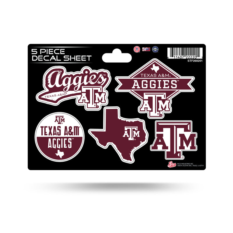 Texas A&M 5-Pc Sticker Sheet