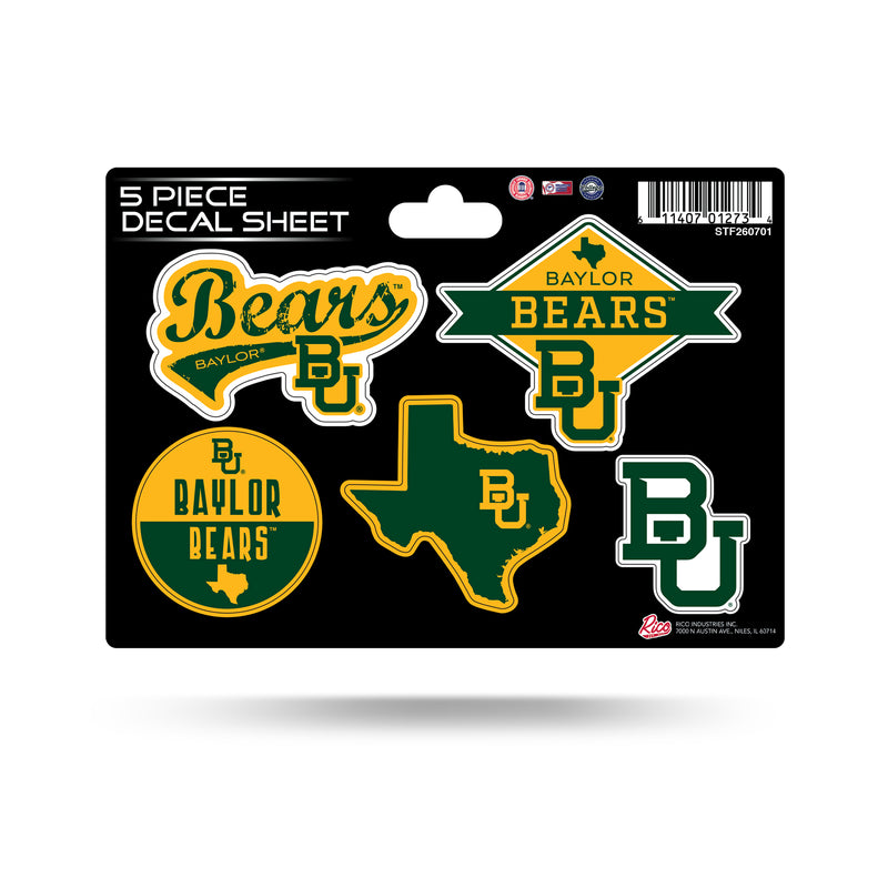 Baylor 5 Piece Decal Sheet