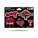 Texas Tech Red Raiders 5 Piece Decal Sheet