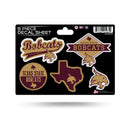 Texas State 5 Piece Decal Sheet
