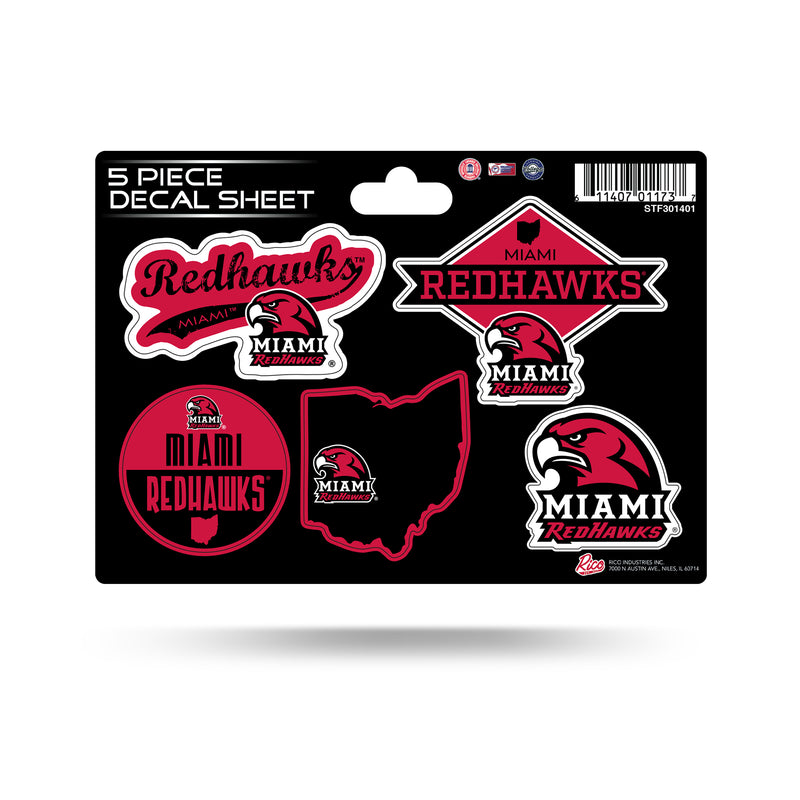 Miami Of Ohio 5 Piece Decal Sheet