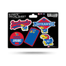 Kansas University Weeded 5-Pc Sticker Sheet