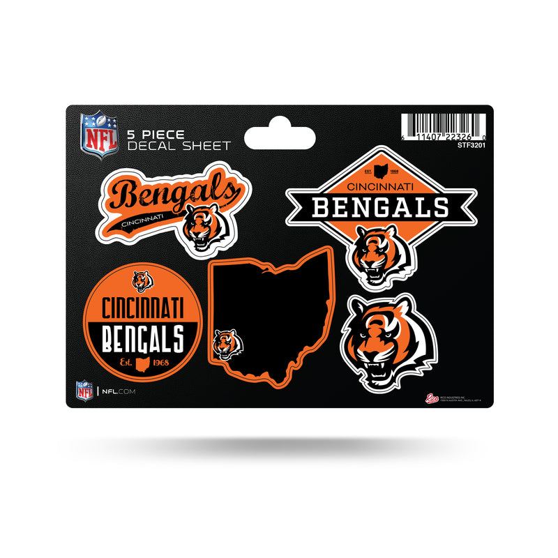 Bengals 5-Pc Sticker Sheet