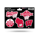 Wisconsin University 5-Pc Sticker Sheet