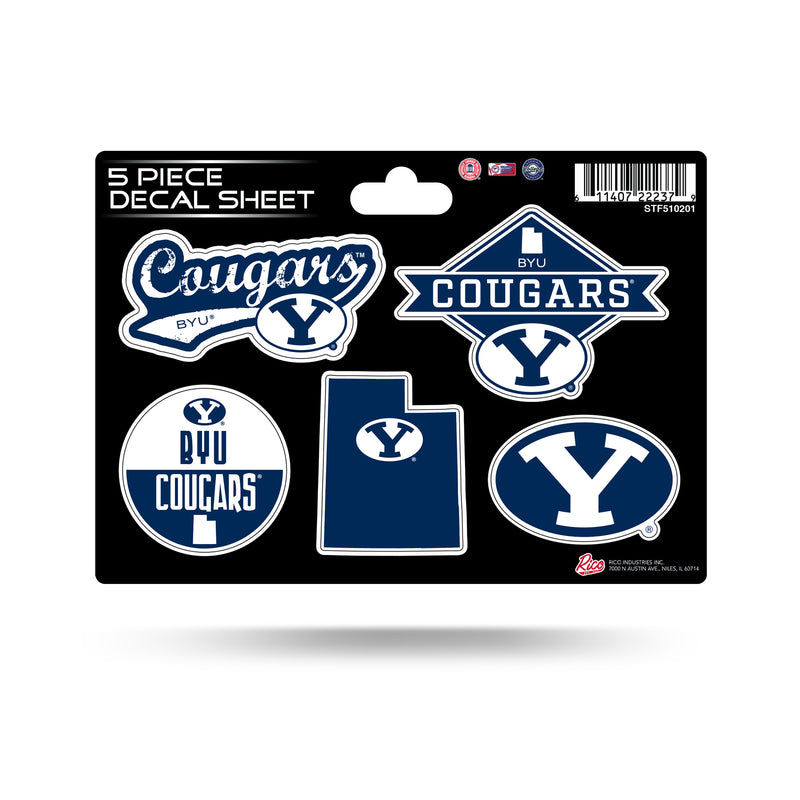 Byu 5-Pc Sticker Sheet