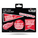 Red Wings : 11 Time Stanley Cup Champs  5-Pc Decal Sheet