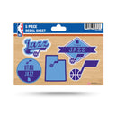 Utah Jazz 5 Piece Vinyl Sticker Sheet