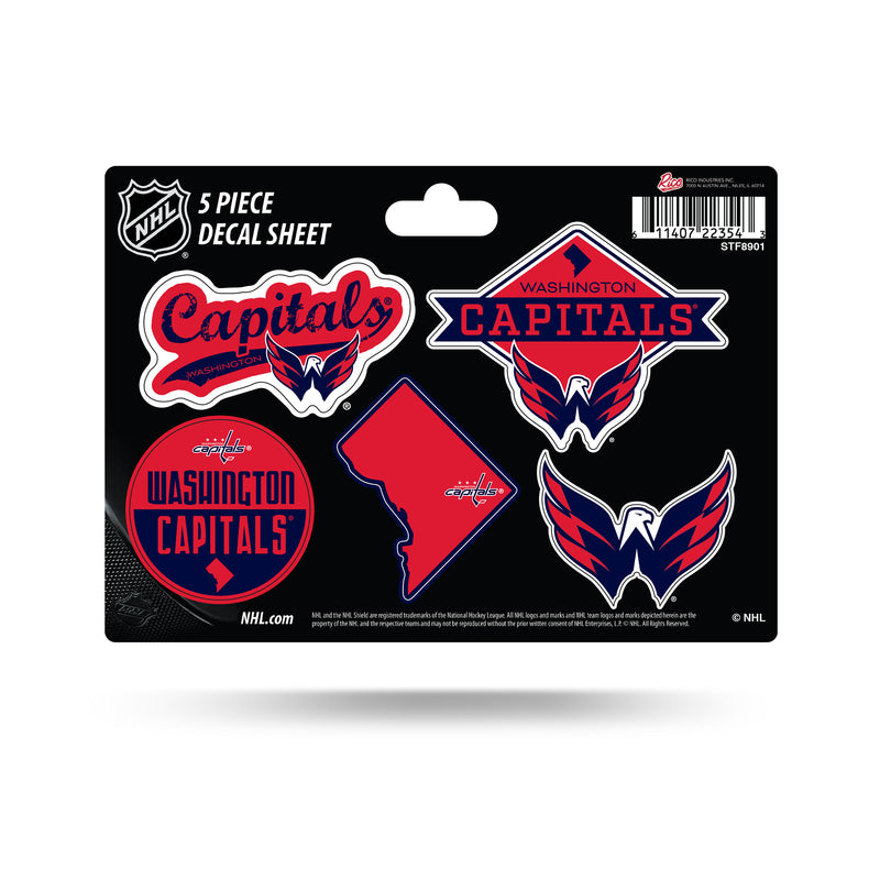 Capitals  5-Pc Sticker Sheet