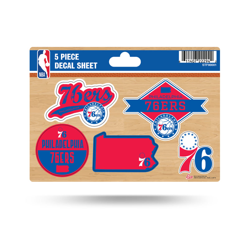 76ers5-Pc Sticker Sheet