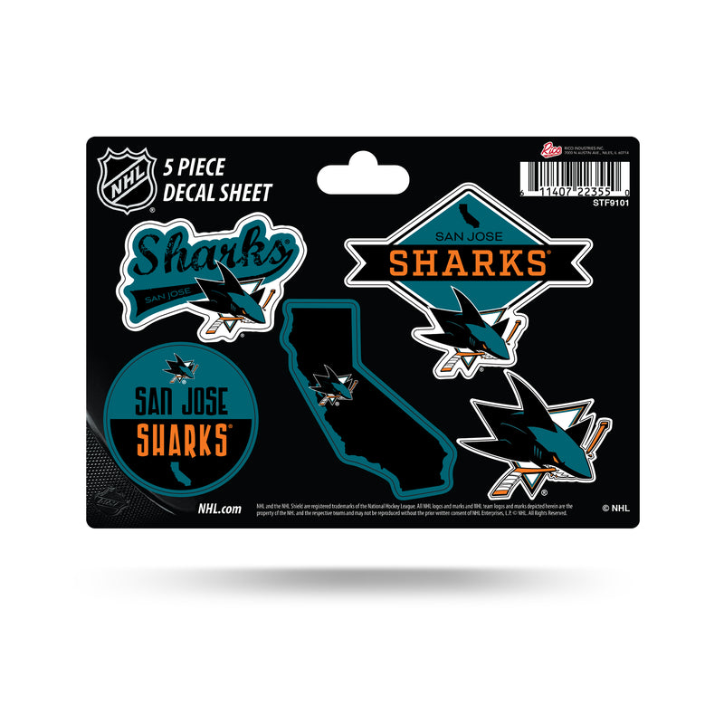 Sharks  5-Pc Sticker Sheet