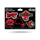 Senators  5-Pc Sticker Sheet