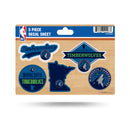 Timberwolves 5-Pc Sticker Sheet