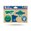 Minnesota Timberwolves 5 Piece Decal Sheet