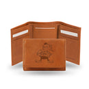 NFL Cleveland Browns Brown Embossed Genuine Leather Tri-Fold Wallet By Rico Industries