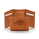 NCAA North Dakota State Bisons Brown Embossed Genuine Leather Tri-Fold Wallet By Rico Industries