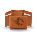 NHL Ottawa Senators Brown Embossed Genuine Leather Tri-Fold Wallet By Rico Industries