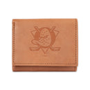 Anaheim Ducks Brown Genuine Leather Tri-Fold Wallet