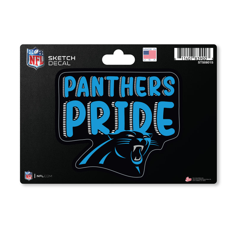 Carolina Panthers 4 X 6" Sketch Decal