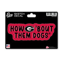 Georgia Bulldogs 4 X 6" Sketch Decal