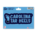 North Carolina Tar Heels 4 X 6" Sketch Decal