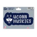 Connecticut Huskies 4 X 6" Sketch Decal