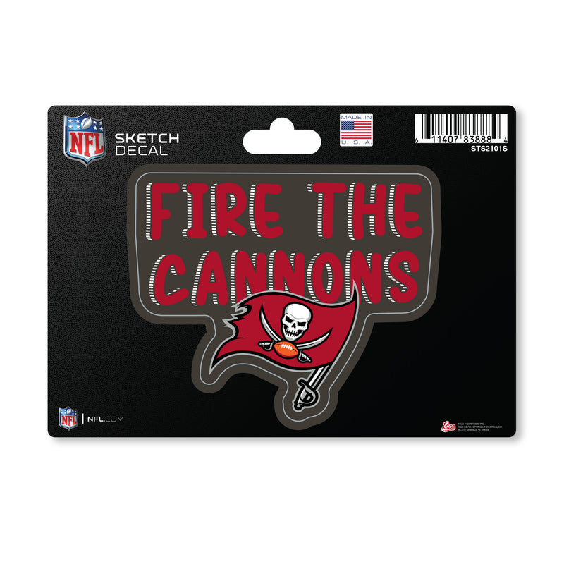 Tampa Bay Buccaneers 4 X 6" Sketch Decal