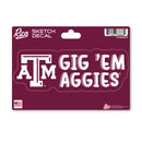 Texas A&M Aggies 4 X 6" Sketch Decal