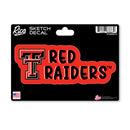 Texas Tech Red Raiders 4 X 6" Sketch Decal