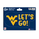 West Virginia Mountaineers 4 X 6" Sketch Decal