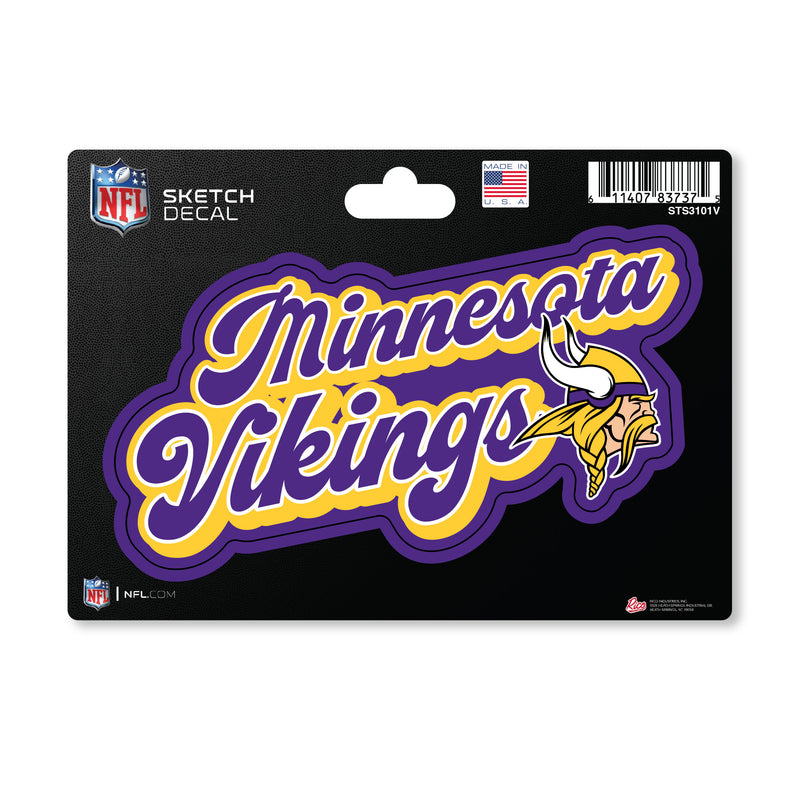Minnesota Vikings 4 X 6" Vintage Decal