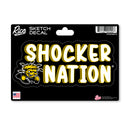 Wichita State 4 X 6 Inch Sketch Decal