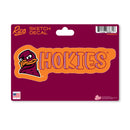 Virginia Tech Hokies 4 X 6" Sketch Decal