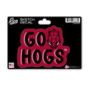 Arkansas Razorbacks 4 X 6" Sketch Decal