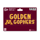 Minnesota Golden Gophers 4 X 6" Sketch Decal