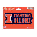 Illinois Fighting Illini 4 X 6" Sketch Decal